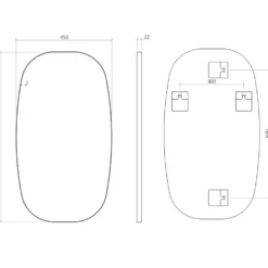 Origins Living Oslo Barrel Mirror - 450 x 800mm