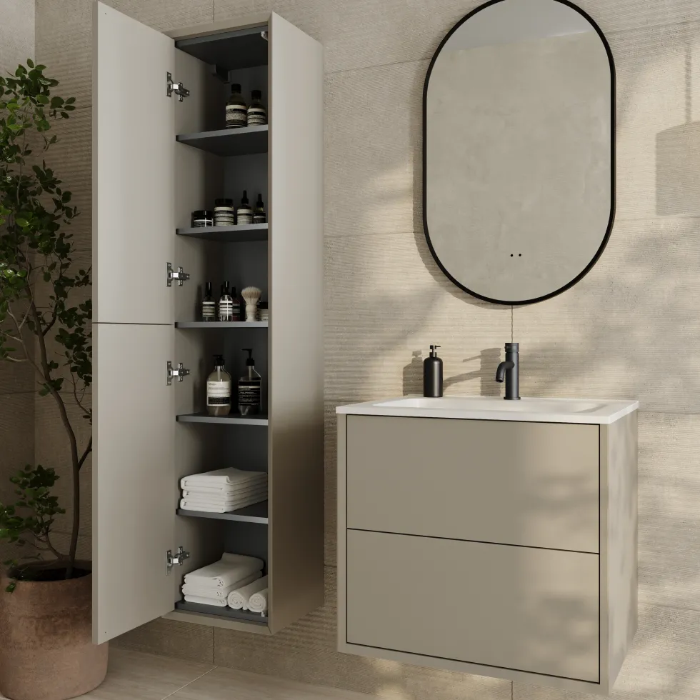 Oslo 600mm Wall Mounted Vanity Unit & Matt White Basin