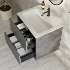 Oslo 600mm Wall Mounted Vanity Unit & Matt White Basin