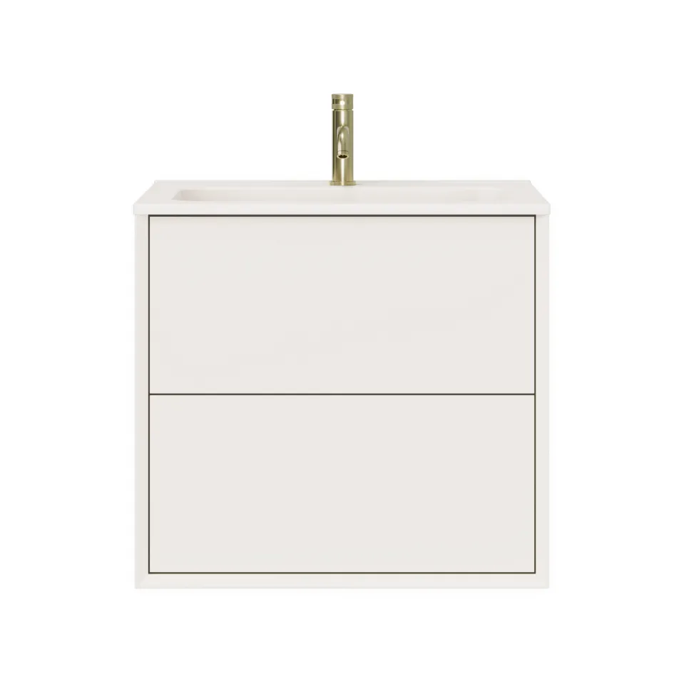 Oslo 600mm Wall Mounted Vanity Unit & Matt White Basin