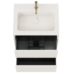 Oslo 600mm Wall Mounted Vanity Unit & Matt White Basin
