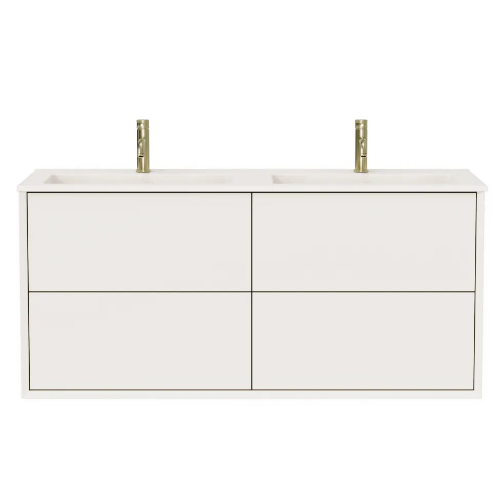 Oslo 1200mm Wall Mounted Vanity Unit & Matt White Basin