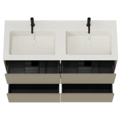 Oslo 1200mm Wall Mounted Vanity Unit & Matt White Basin
