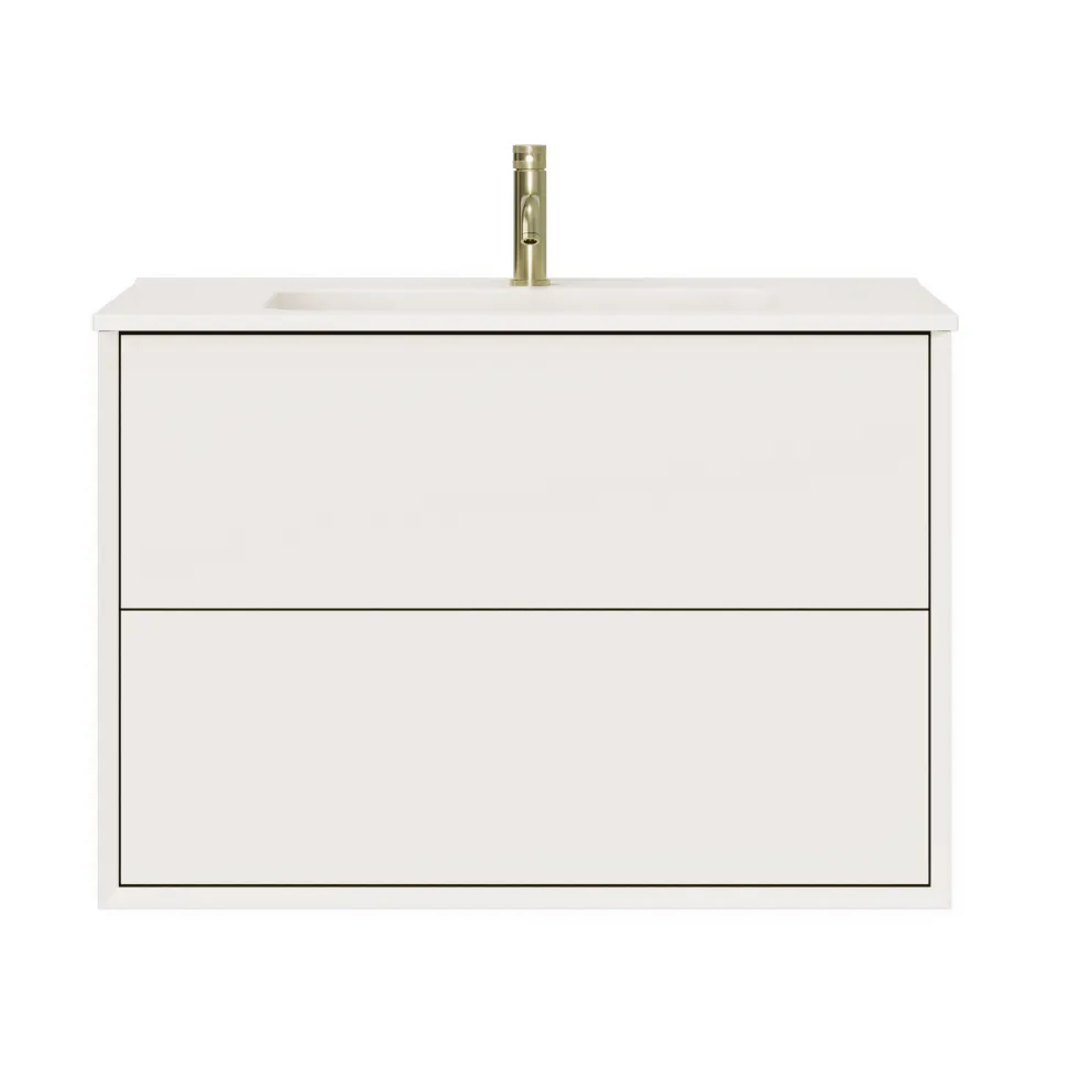 Oslo 800mm Wall Mounted Vanity Unit & Matt White Basin