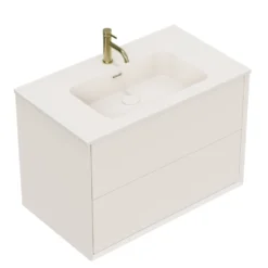 Oslo 800mm Wall Mounted Vanity Unit & Matt White Basin