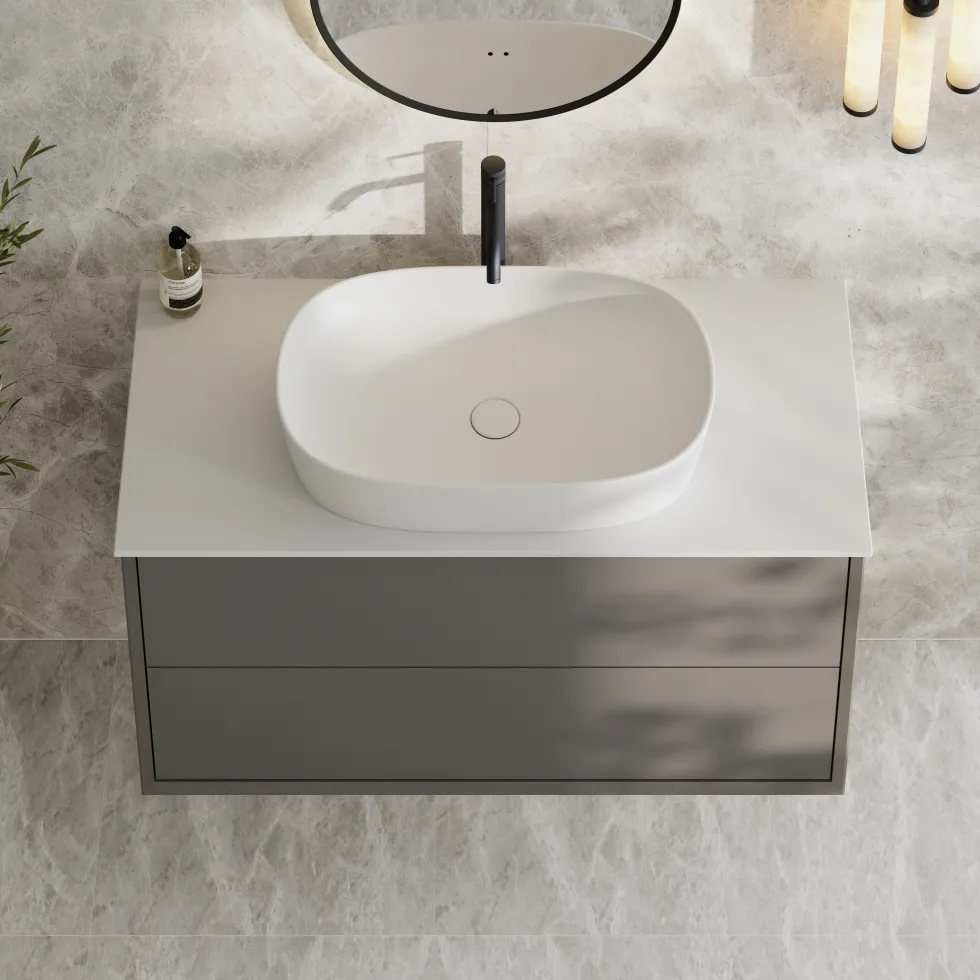 Oslo 1000mm Wall Mounted Vanity Unit & Sintered Stone Countertop