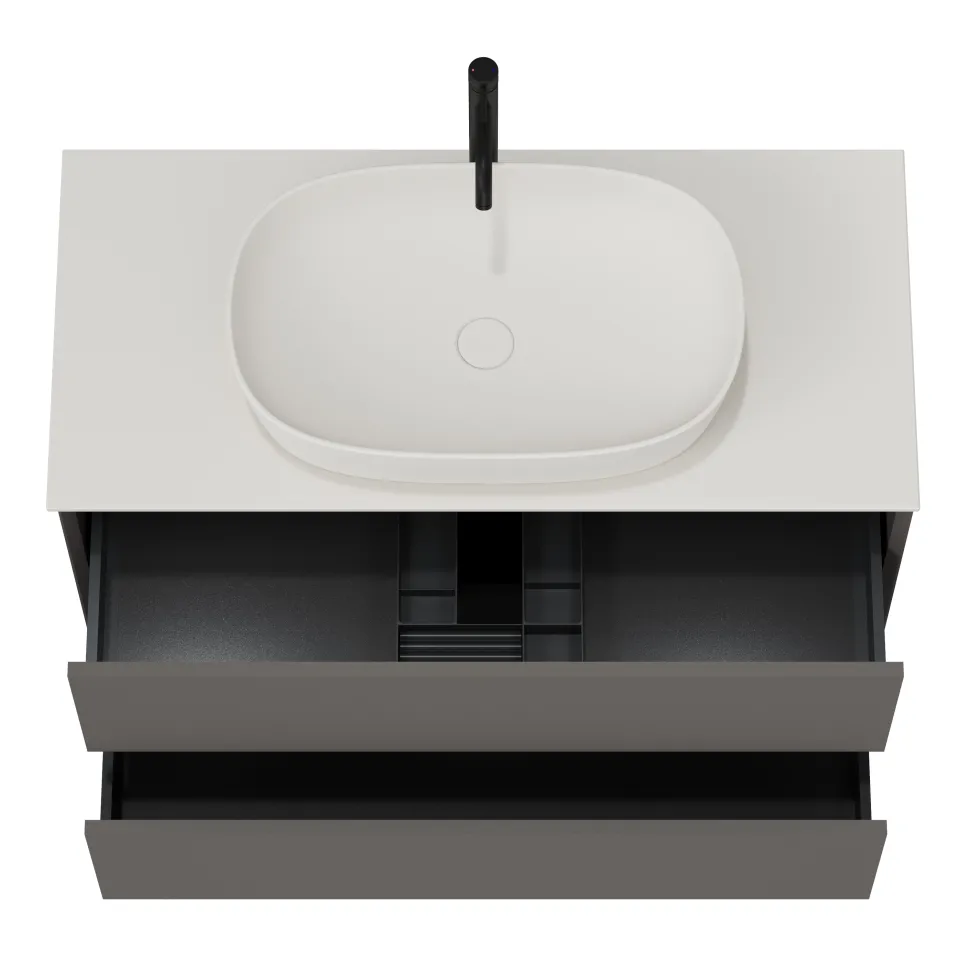 Oslo 1000mm Wall Mounted Vanity Unit & Sintered Stone Countertop