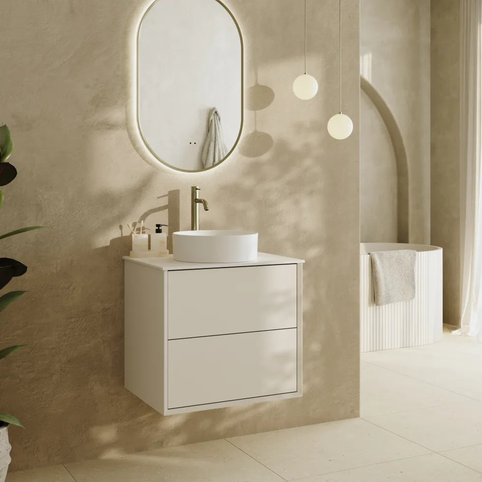 Oslo 600mm Wall Mounted Vanity Unit & Sintered Stone Countertop