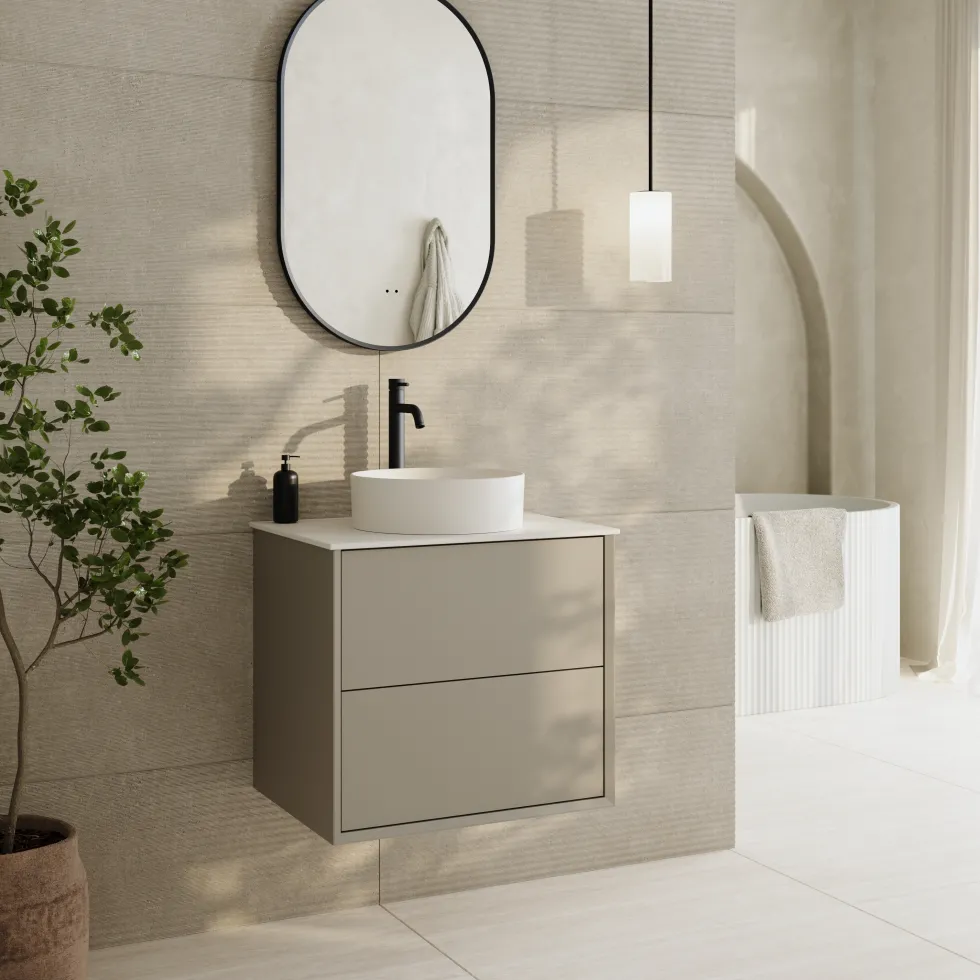 Oslo 600mm Wall Mounted Vanity Unit & Sintered Stone Countertop