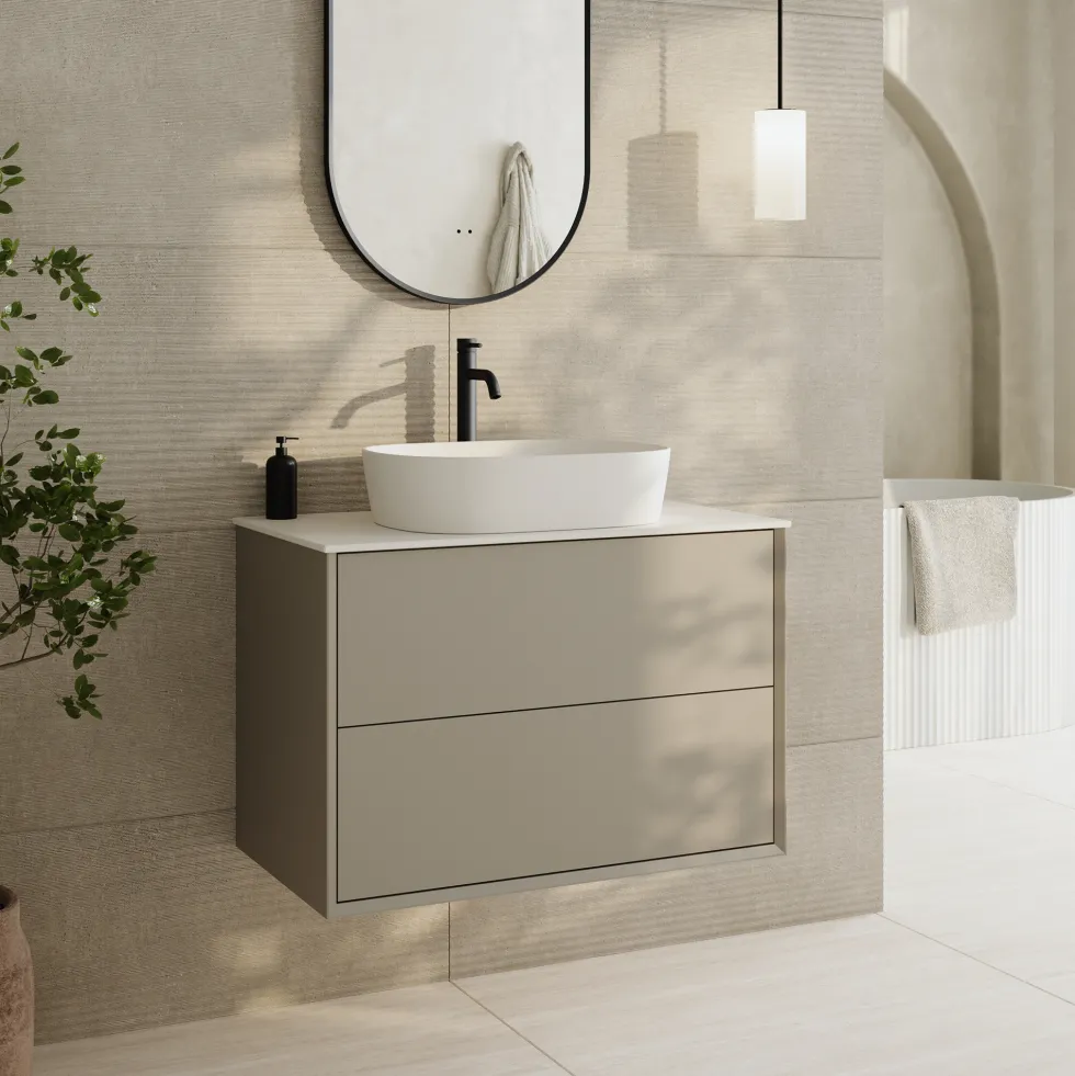 Oslo 800mm Wall Mounted Vanity Unit & Sintered Stone Countertop