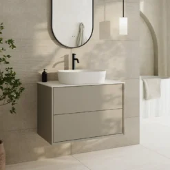 Oslo 800mm Wall Mounted Vanity Unit & Sintered Stone Countertop