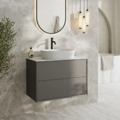 Oslo 800mm Wall Mounted Vanity Unit & Sintered Stone Countertop