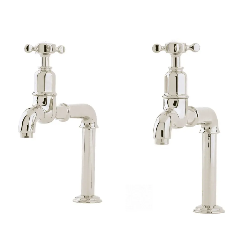 Perrin & Rowe Ionian Crosshead Deck Mounted Bibcocks (Pair)