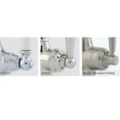 Perrin & Rowe Langbourn Twin Lever Swivel 'C' Spout Sink Mixer with Rinse