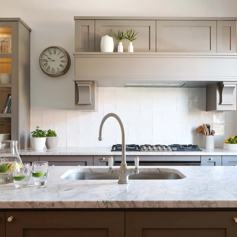 Perrin & Rowe Phoenician Mono Sink Mixer with Porcelain Lever Handles