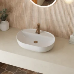Poppy Oval Countertop Basin 1 Tap Hole - 610 x 415mm