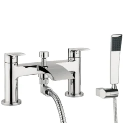 Proflow Tiera Basin Mixer with Clicker Waste & Bath Shower Mixer Value Pack