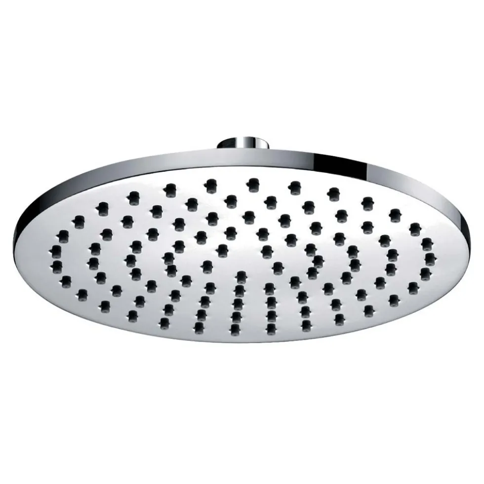 Pura Deluxe 200mm Round Brass Shower Head with Swivel Joint