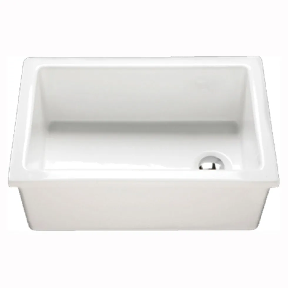 RAK Laboratory White Ceramic Single Bowl Kitchen Sink - 585mm x 380mm