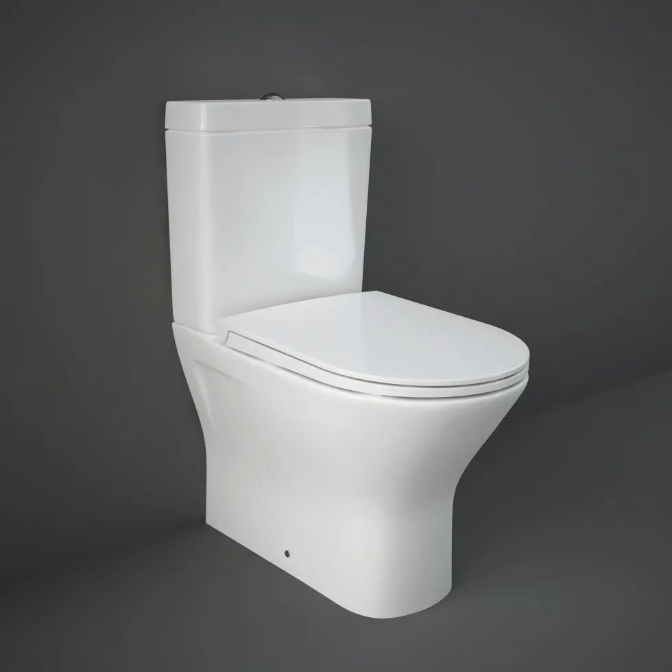RAK Resort Maxi Comfort Height Rimless Full Back to Wall Toilet & Soft Close Seat