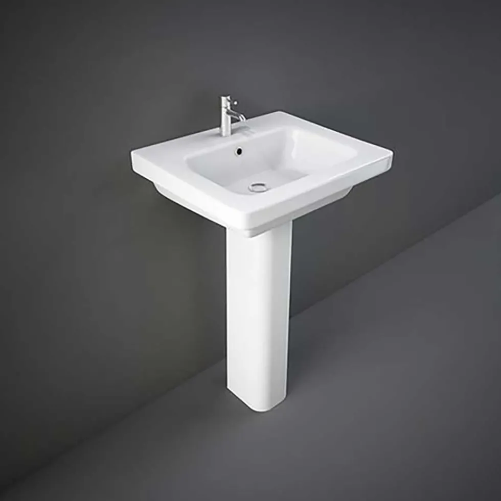 RAK Resort 1 Tap Hole Basin & Full Pedestal