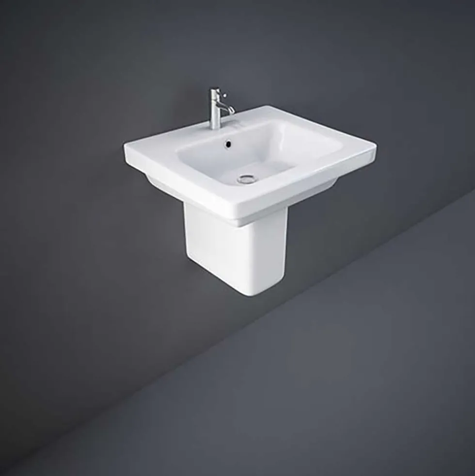 RAK Resort 1 Tap Hole Basin & Semi Pedestal