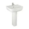 RAK Series 600 1 Tap Hole Basin with Full Pedestal 520mm