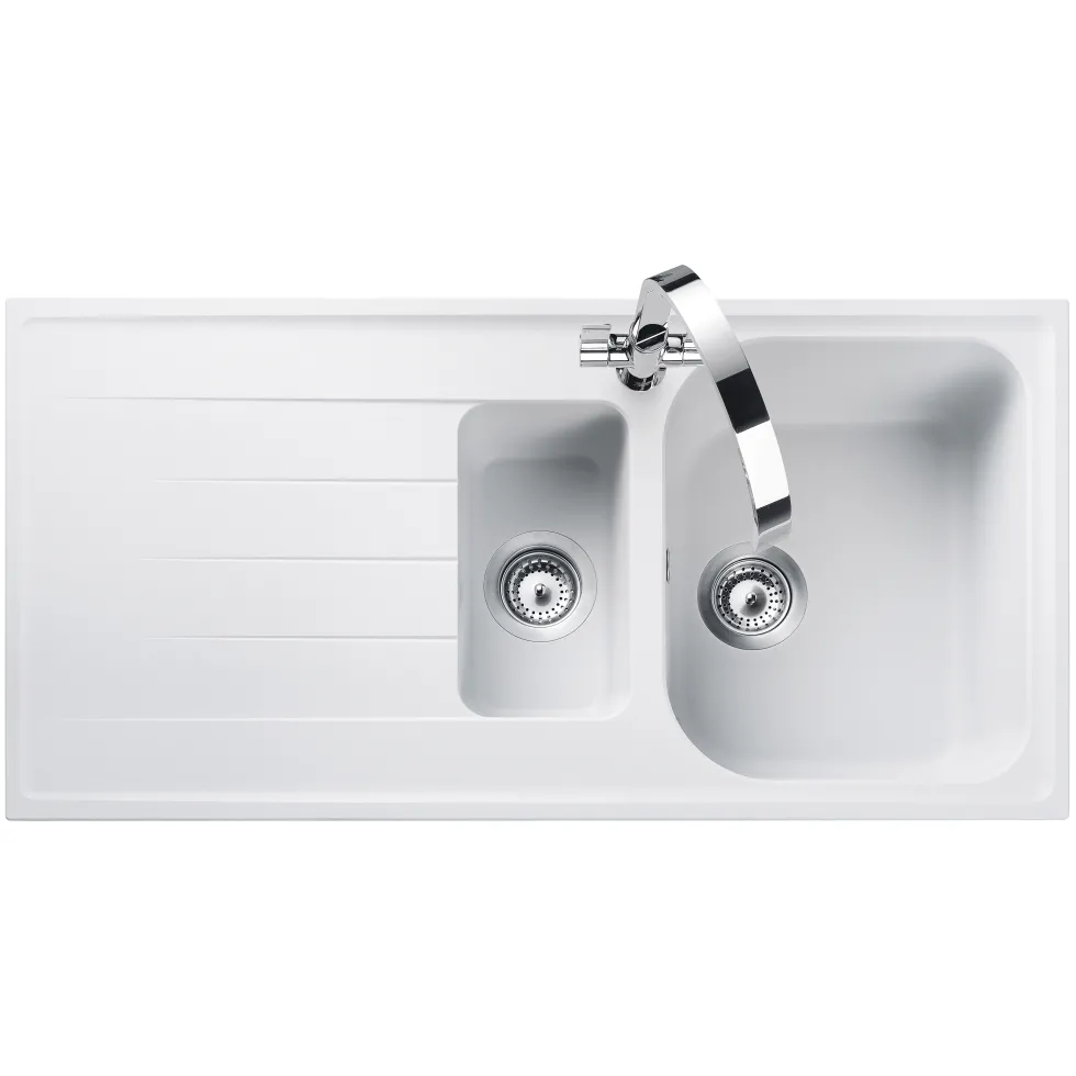 Rangemaster Amethyst Igneous Granite 1.5 Bowl Kitchen Sink with Reversible Drainer & Waste Kit - 1000 x 500mm
