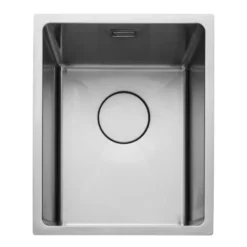 Rangemaster Cubix 1 Bowl Stainless Steel Inset/Undermount Sink & Waste Kit - 360 x 440mm