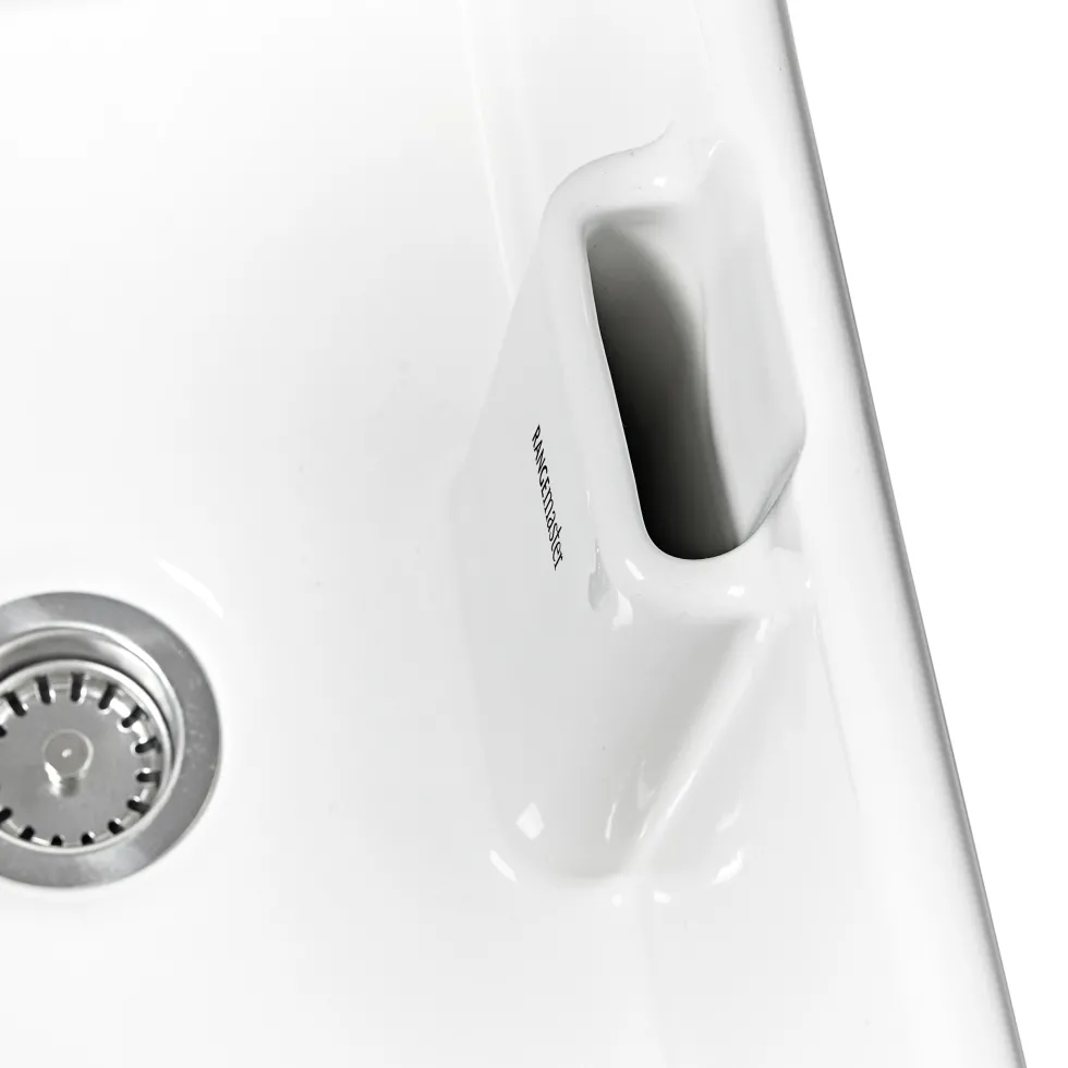 Rangemaster Farmhouse White Ceramic Belfast Sink & Waste Kit - 595 x 455mm