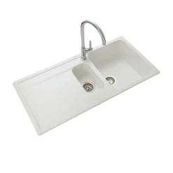 Rangemaster Loa 1.5 Bowl Igneous Granite Kitchen Sink with Reversible Drainer & Waste Kit - 1000 x 500mm