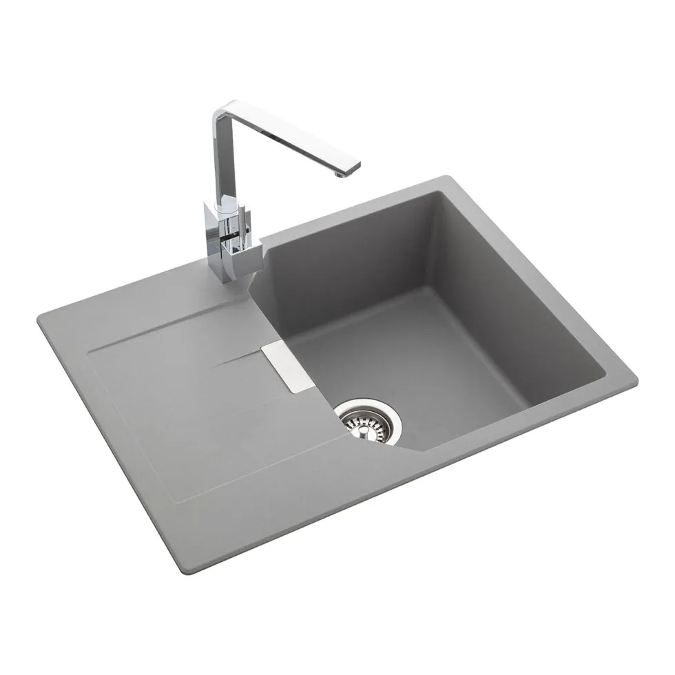 Rangemaster Mayon Ultra Compact 1 Bowl Igneous Granite Kitchen sink & Waste Kit with Reversible Drainer - 690 x 510mm