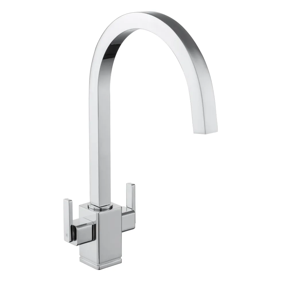 Rangemaster Quadrant Twin Lever Monobloc Kitchen Mixer Tap