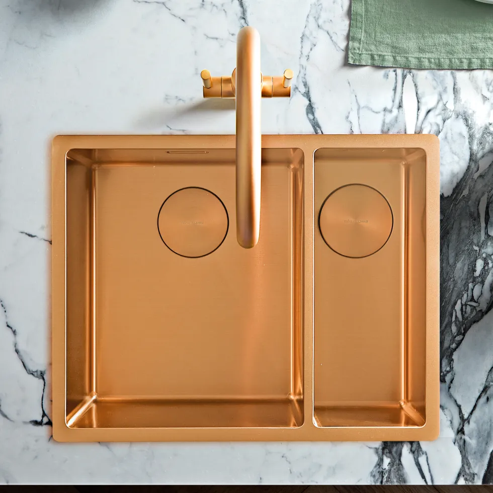 Rangemaster Spectra 1.5 Bowl Inset or Undermount Stainless Steel Kitchen Sink & Waste - 555 x 440mm