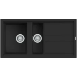 Reginox Best 15 1.5 Bowl Granite Composite Kitchen Sink & Waste Kit with Reversible Drainer - 1000 x 510mm