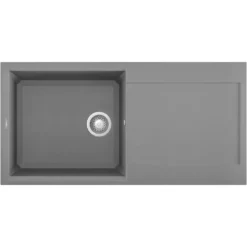 Reginox Elleci Easy 10 Large Single Bowl Granite Composite Inset Kitchen Sink & Waste - 1000 x 500mm