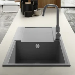 Reginox Elleci Easy 10 Large Single Bowl Granite Composite Inset Kitchen Sink & Waste - 1000 x 500mm