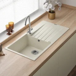 Reginox Harlem 1 Bowl Granite Composite Kitchen Sink & Waste Kit - 1000 x 500mm