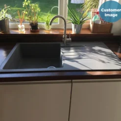 Reginox Harlem 1 Bowl Granite Composite Kitchen Sink & Waste Kit - 1000 x 500mm