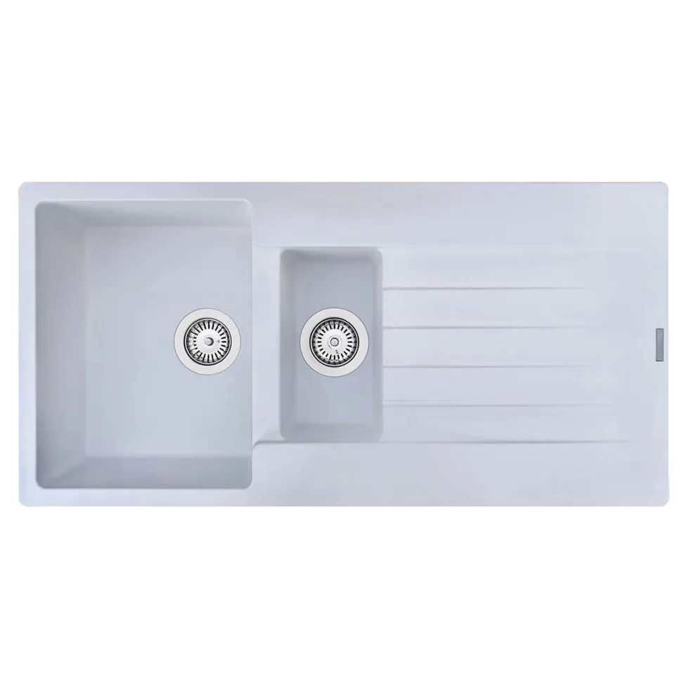 Reginox Harlem 1.5 Bowl Granite Composite Kitchen Sink & Waste Kit - 1000 x 500mm