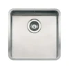 Reginox Kansas 40x40L 1 Bowl Stainless Steel Inset / Undermount Kitchen Sink & Waste Kit - 440 x 440mm