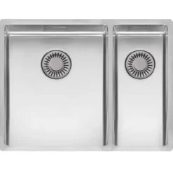 Reginox New York 1.5 Bowl Undermount or Inset Stainless Steel Kitchen Sink and Integrated Waste - 580 x 440mm