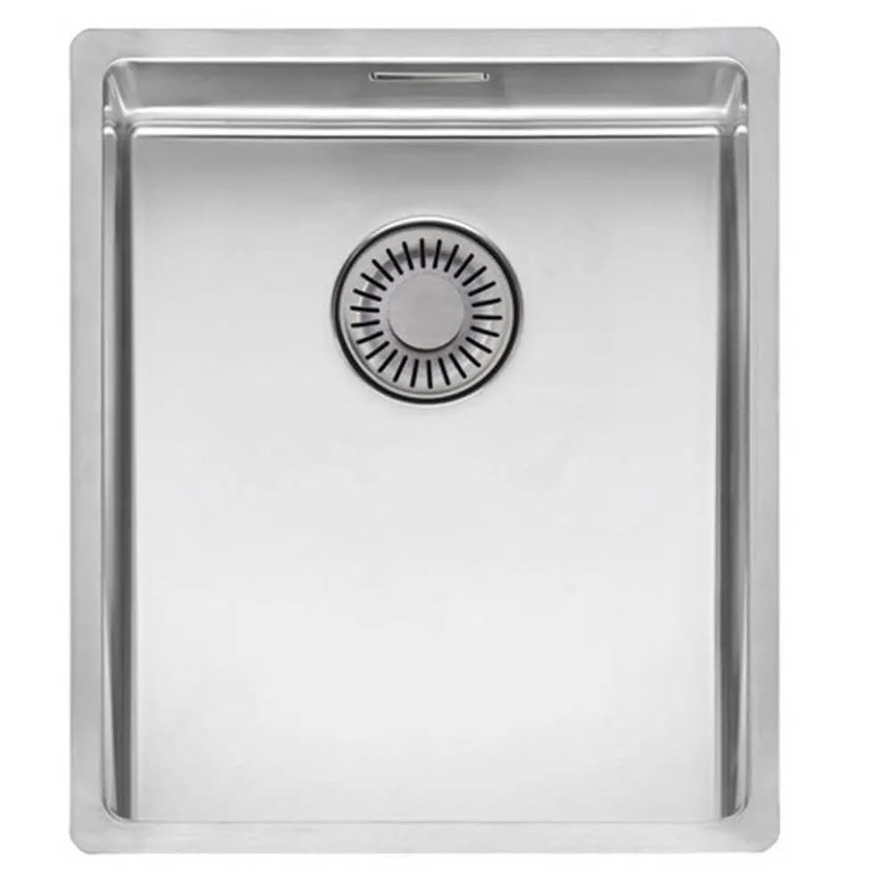 Reginox New York 1 Bowl Undermount or Inset Stainless Steel Kitchen Sink and Integrated Waste - 380 x 440mm