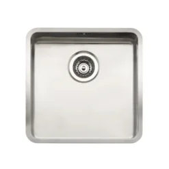 Reginox Ohio 40x40L Bowl Stainless Steel Inset / Undermount Kitchen Sink & Waste - 440 x 440mm