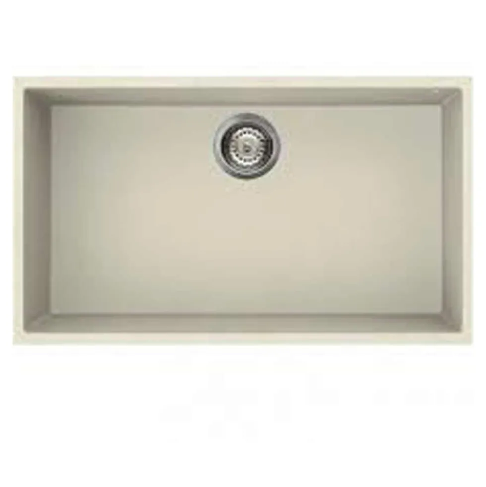 Reginox Quadra Large Single Bowl Granite Composite Undermount Kitchen Sink & Waste Kit - 760 x 440mm