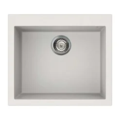 Reginox Quadra Single Bowl Granite Composite Undermount Kitchen Sink & Waste Kit - 540 x 440mm