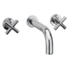 Sagittarius Avant Wall Mounted 3 Hole Basin Mixer with 160mm Spout