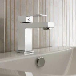 Sagittarius Blade Monobloc Basin Mixer with Clicker Waste