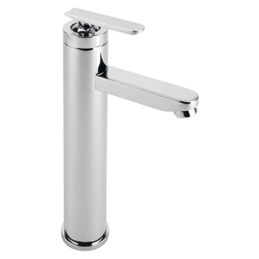 Sagittarius Eclipse Tall Basin Mixer Tap with Sprung Waste