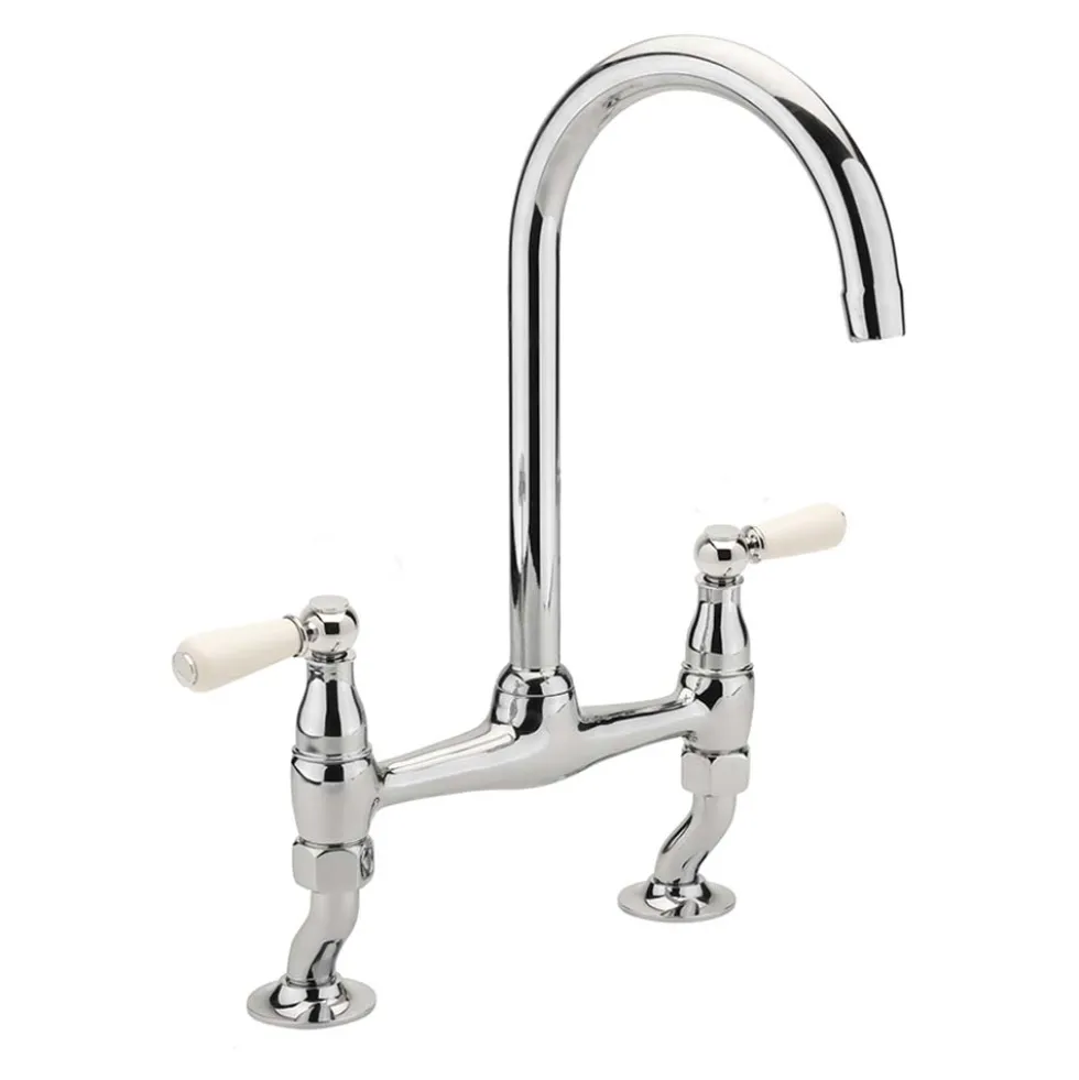Sagittarius Kensington Lever Bridge Mixer Tap - Chrome